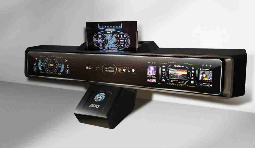 28国际Micro LED沉浸式车舱显示方案结合 可卷式、、、可伸缩的Micro LED应用并可呈现不同的质感纹路，，，展现人性化设计